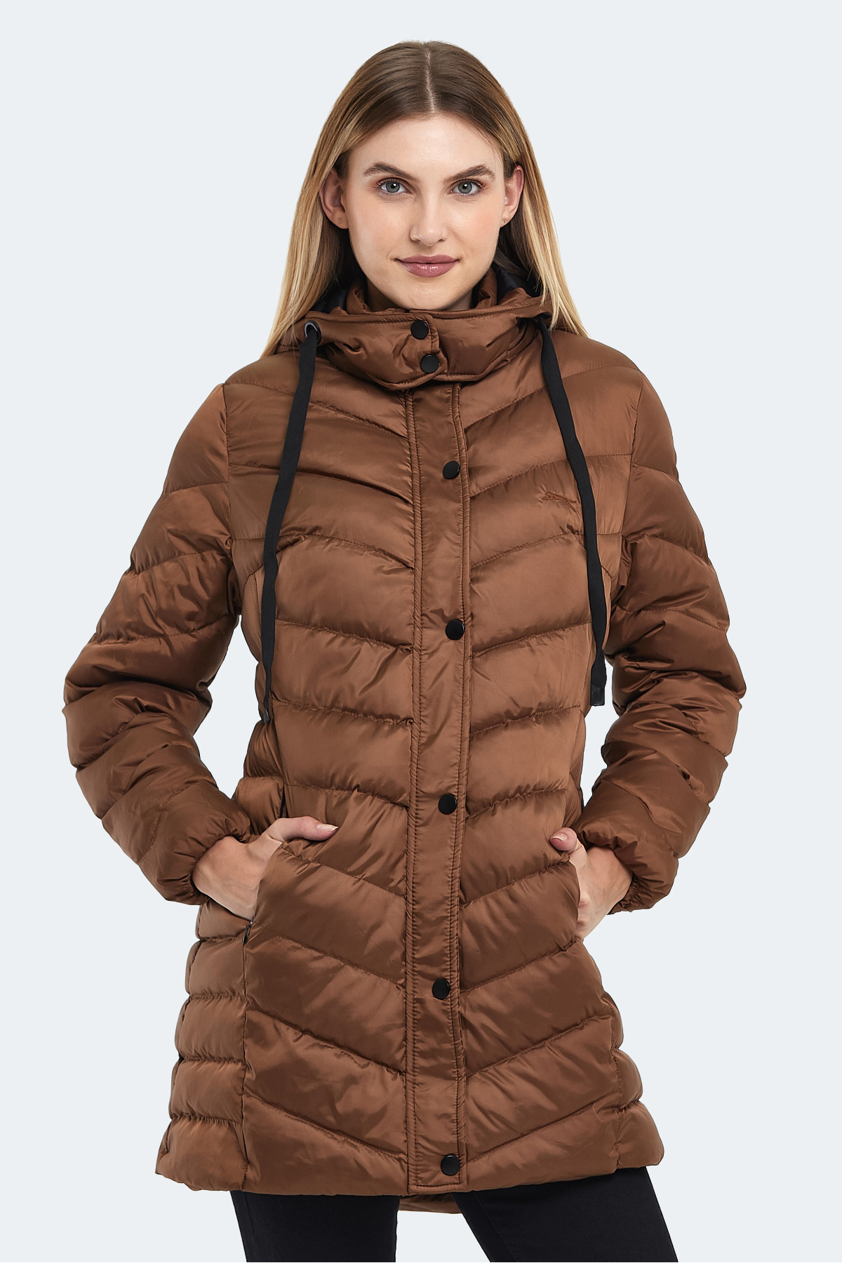 SLAZENGER GWEN Kadın Şişme Mont Taba