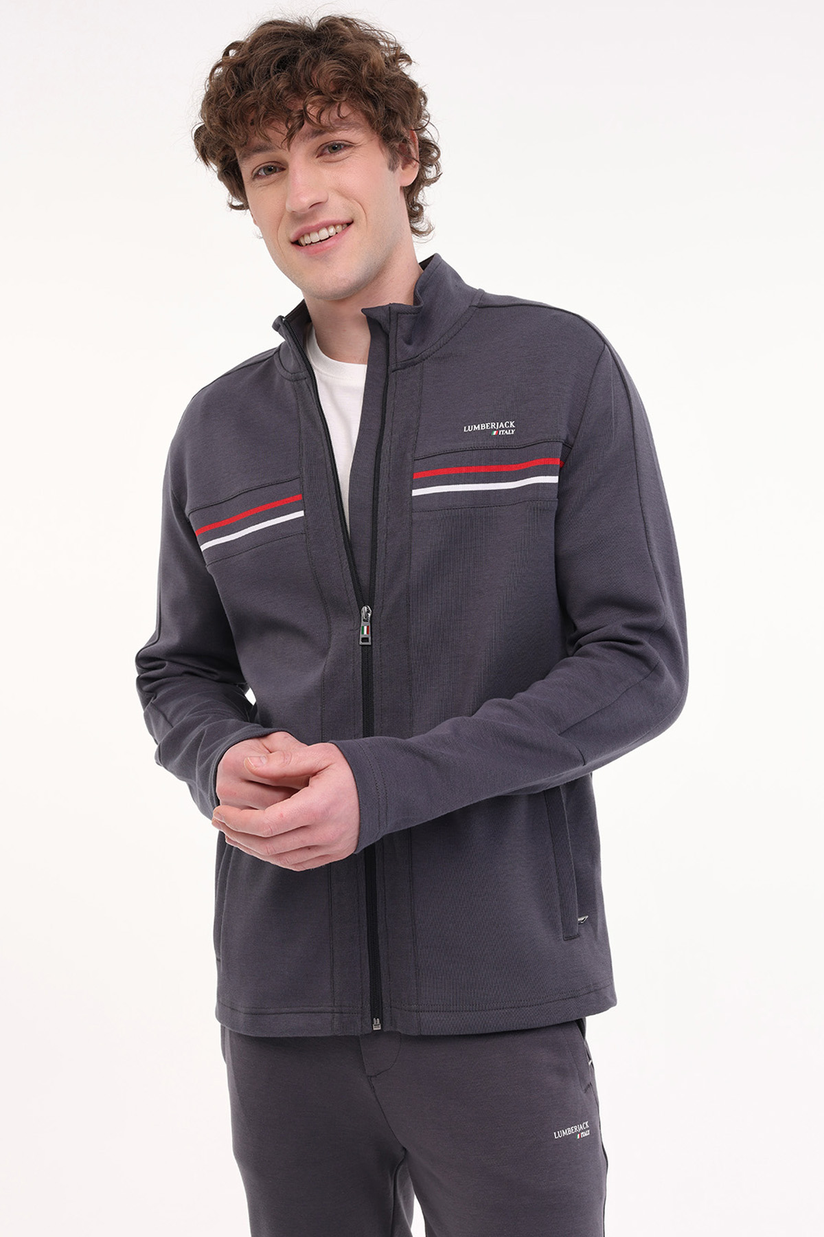 Lumberjack ML ROBERT 18ITL411 5FX Erkek Fermuarlı Sweatshirt Hırka