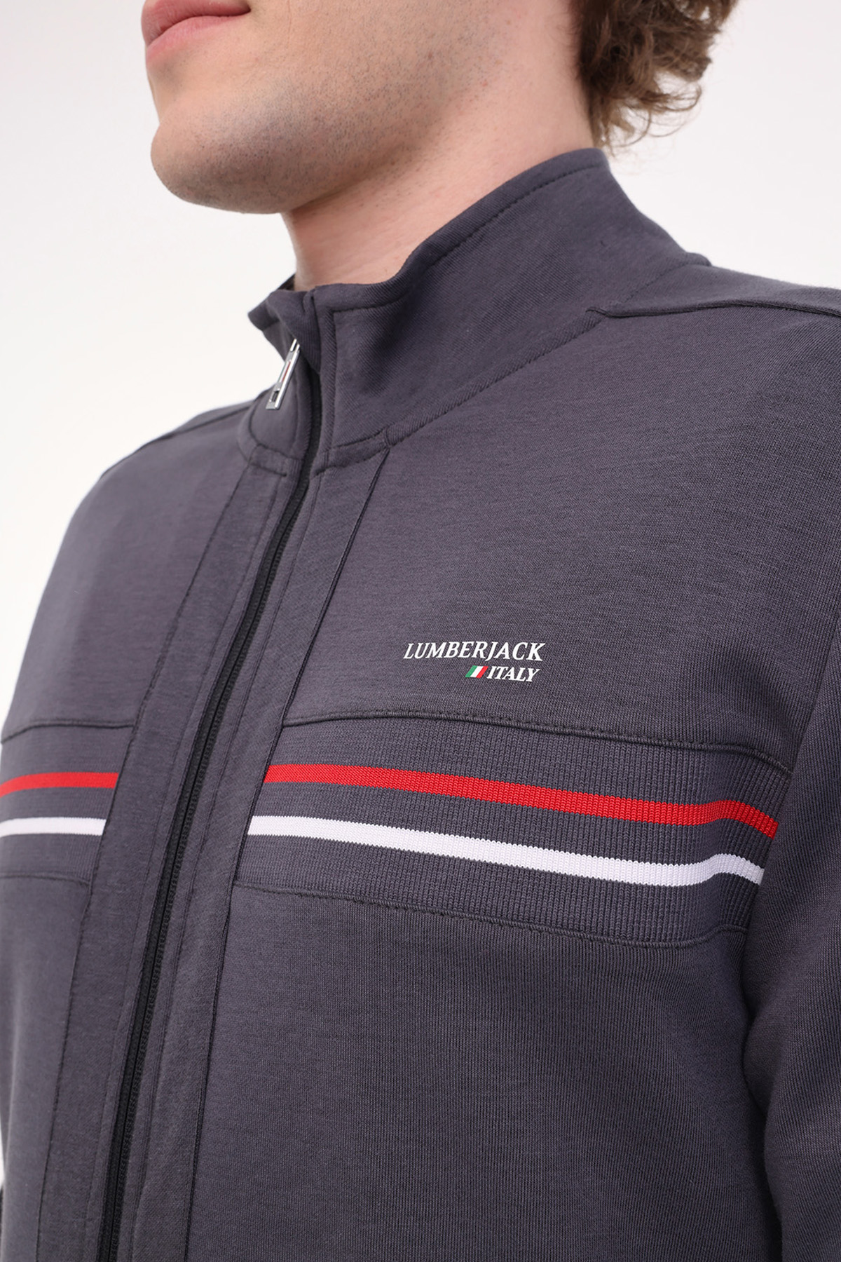Lumberjack ML ROBERT 18ITL411 5FX Erkek Fermuarlı Sweatshirt Hırka görsel 4