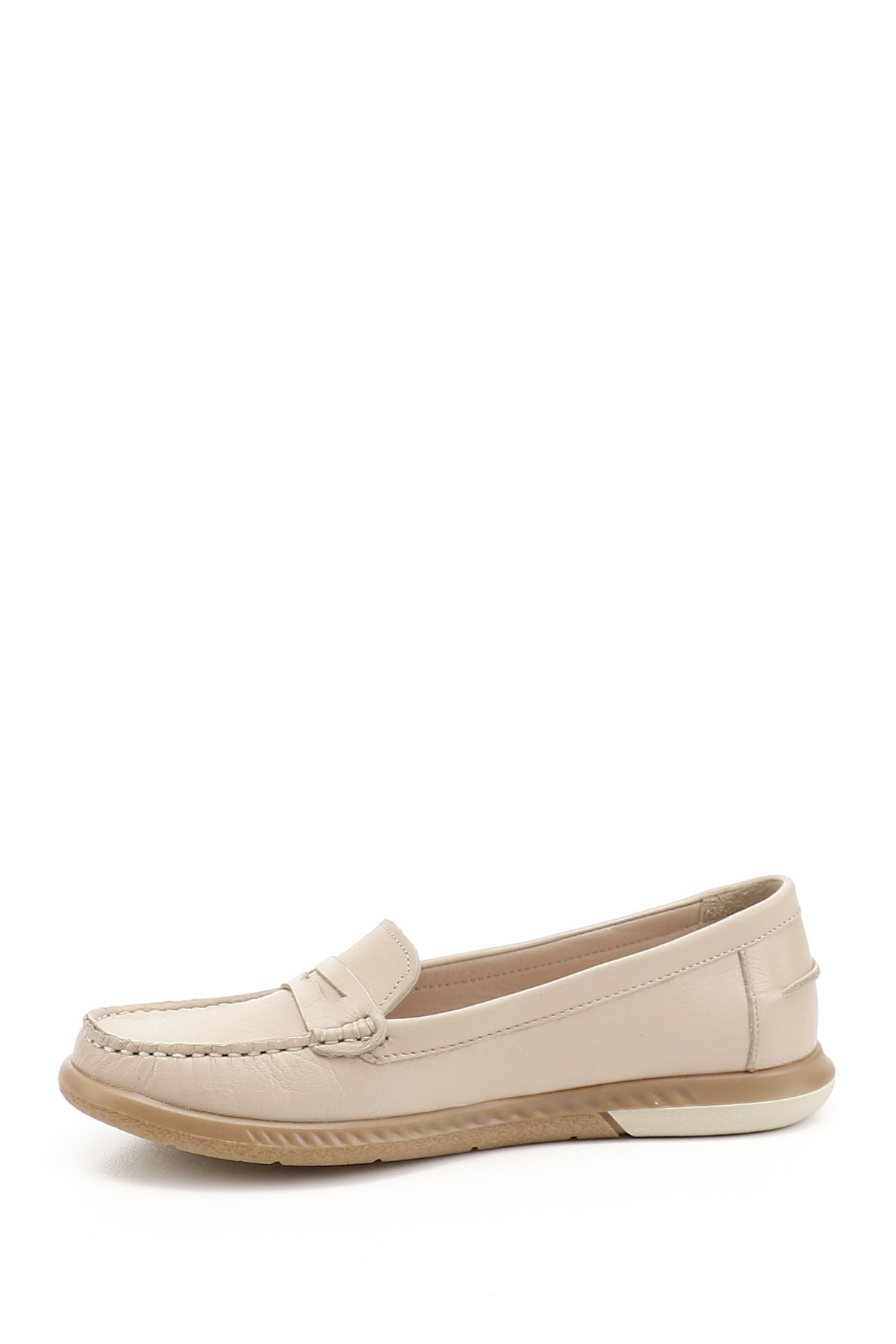 GÖNDERİ(R) Kadın BEJ-TEN RENGİ Rok Hakiki Deri Comfort Loafer görsel 3