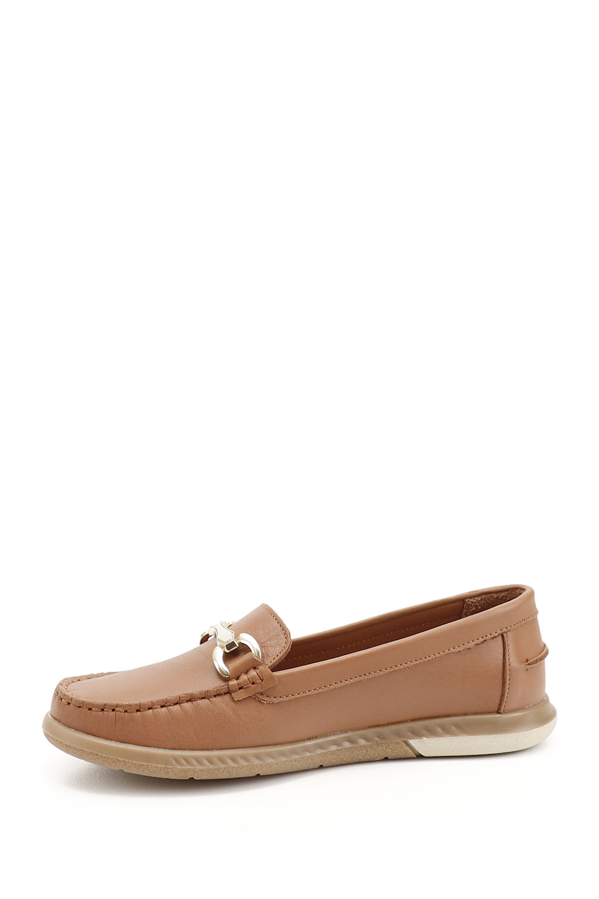 GÖNDERİ(R) Kadın TABA Tokalı Rok Hakiki Deri Comfort Loafer görsel 3