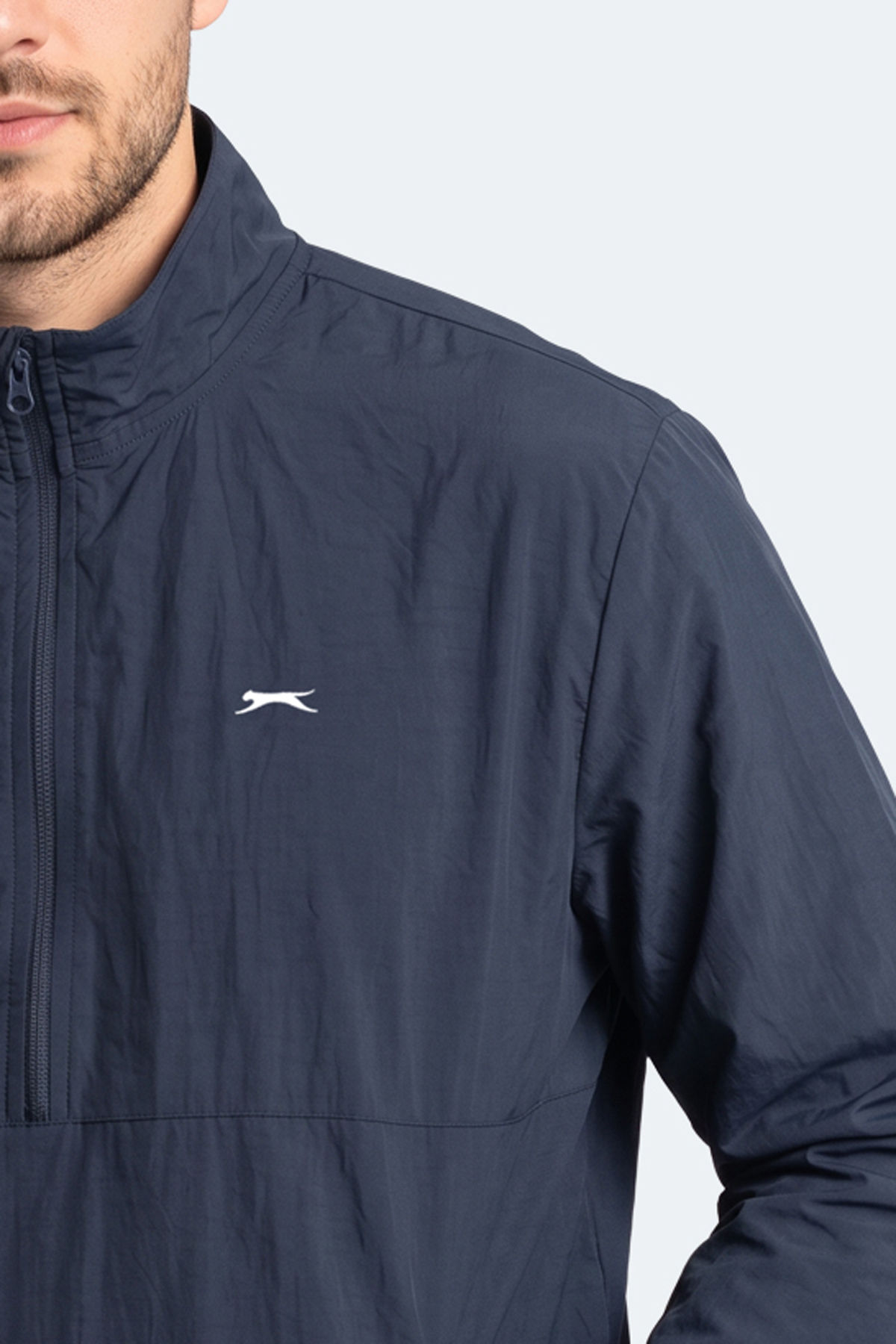 SLAZENGER RECKON Erkek Dik Yaka Fermuarlı Lacivert Yağmurluk görsel 2
