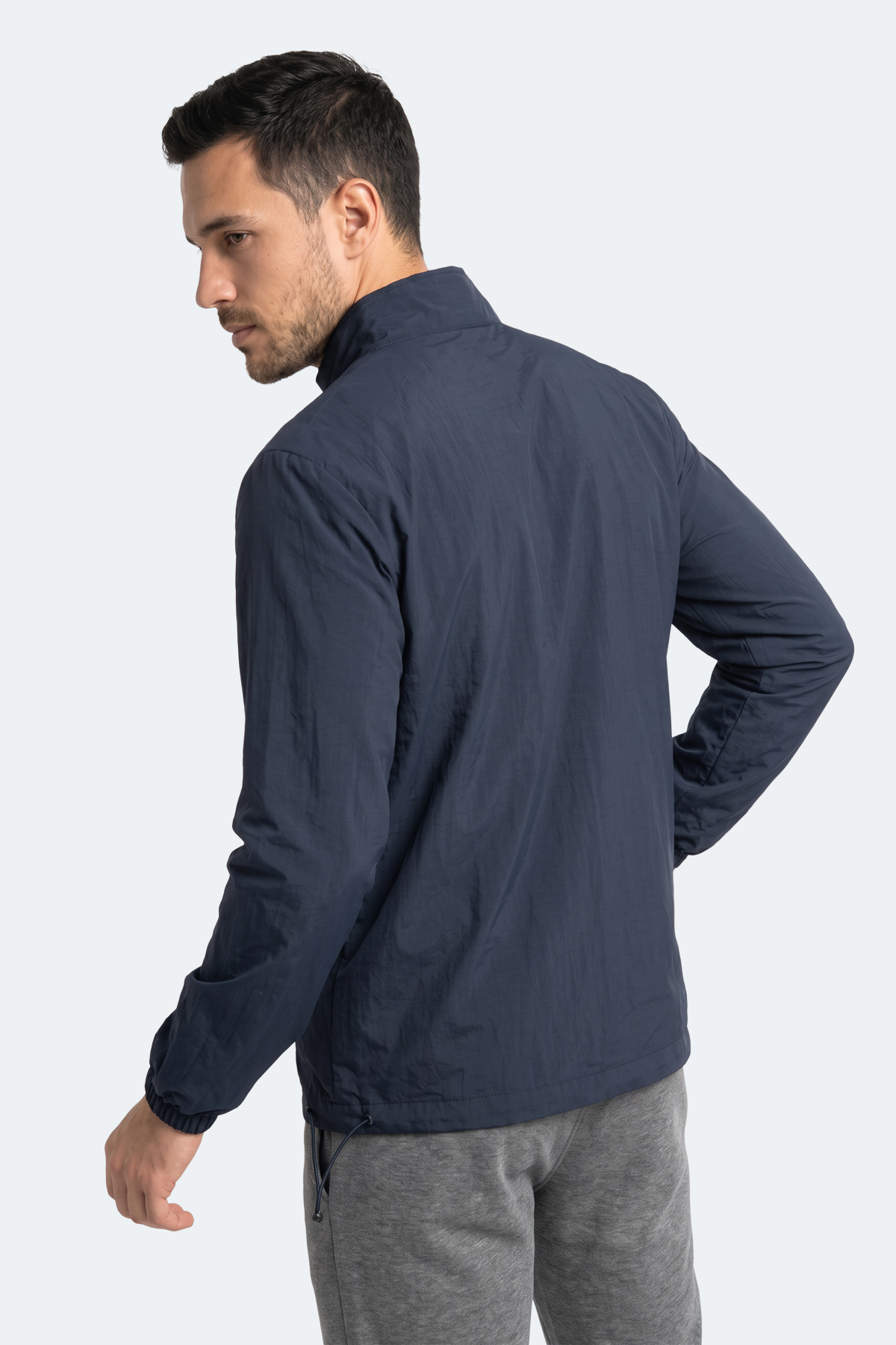 SLAZENGER RECKON Erkek Dik Yaka Fermuarlı Lacivert Yağmurluk görsel 4