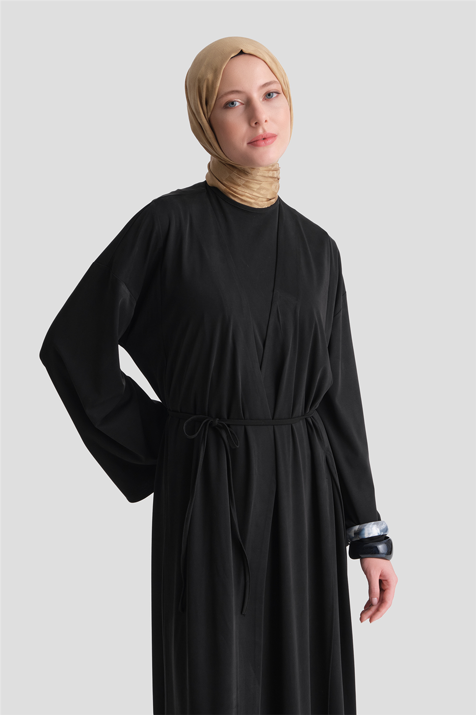ARMİNE Kimono Takım Siyah görsel 4