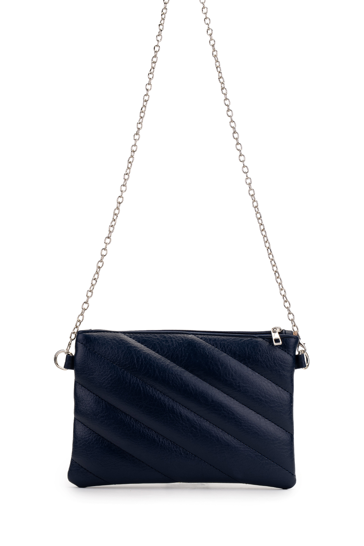 Minebag Kapitone Dikişli Clutch Kadın Çapraz Çanta Monaco Lacivert görsel 2