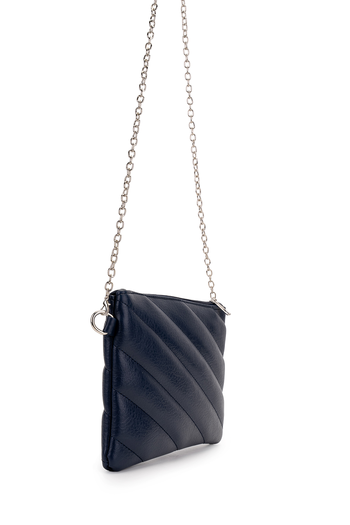 Minebag Kapitone Dikişli Clutch Kadın Çapraz Çanta Monaco Lacivert görsel 3