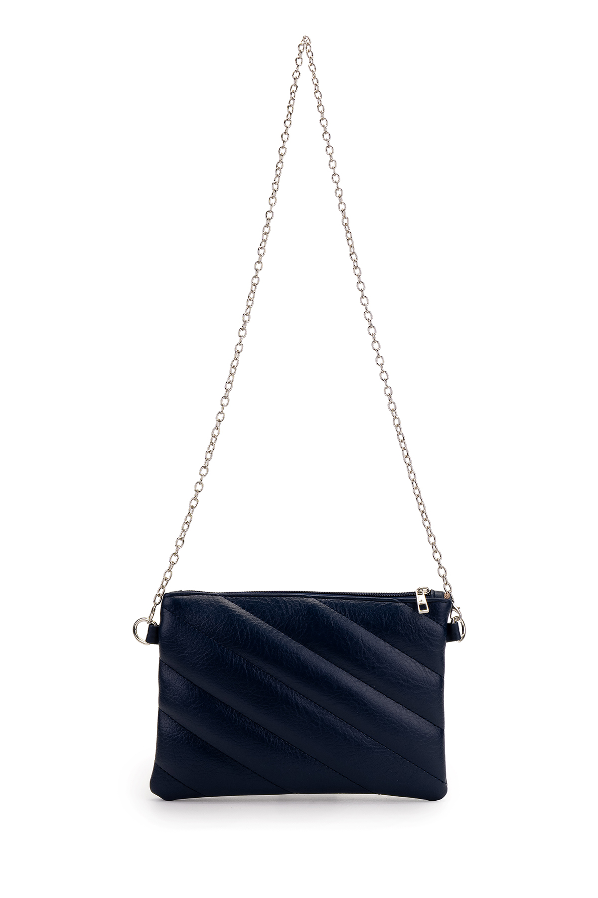 Minebag Kapitone Dikişli Clutch Kadın Çapraz Çanta Monaco Lacivert görsel 5
