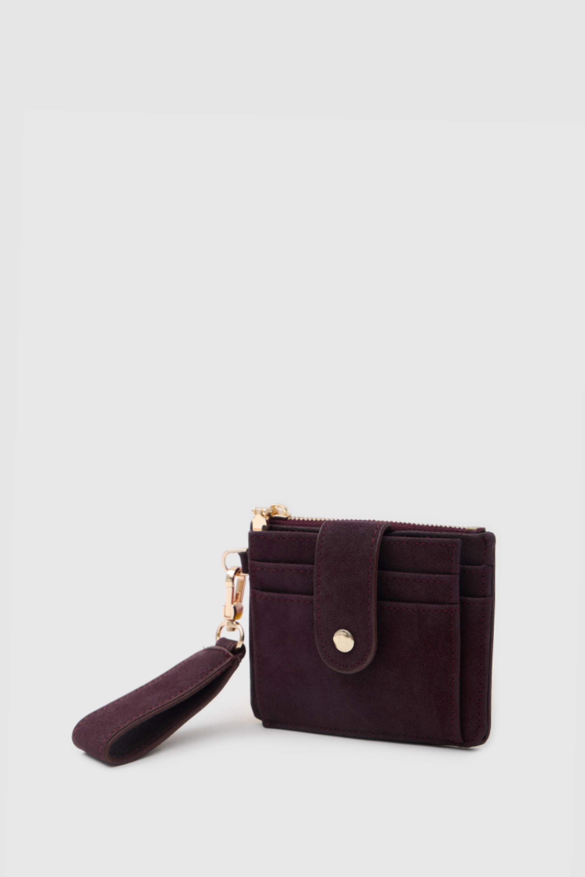 Shulebags Pike Süet Kadın Kartlık Bordo görsel 2