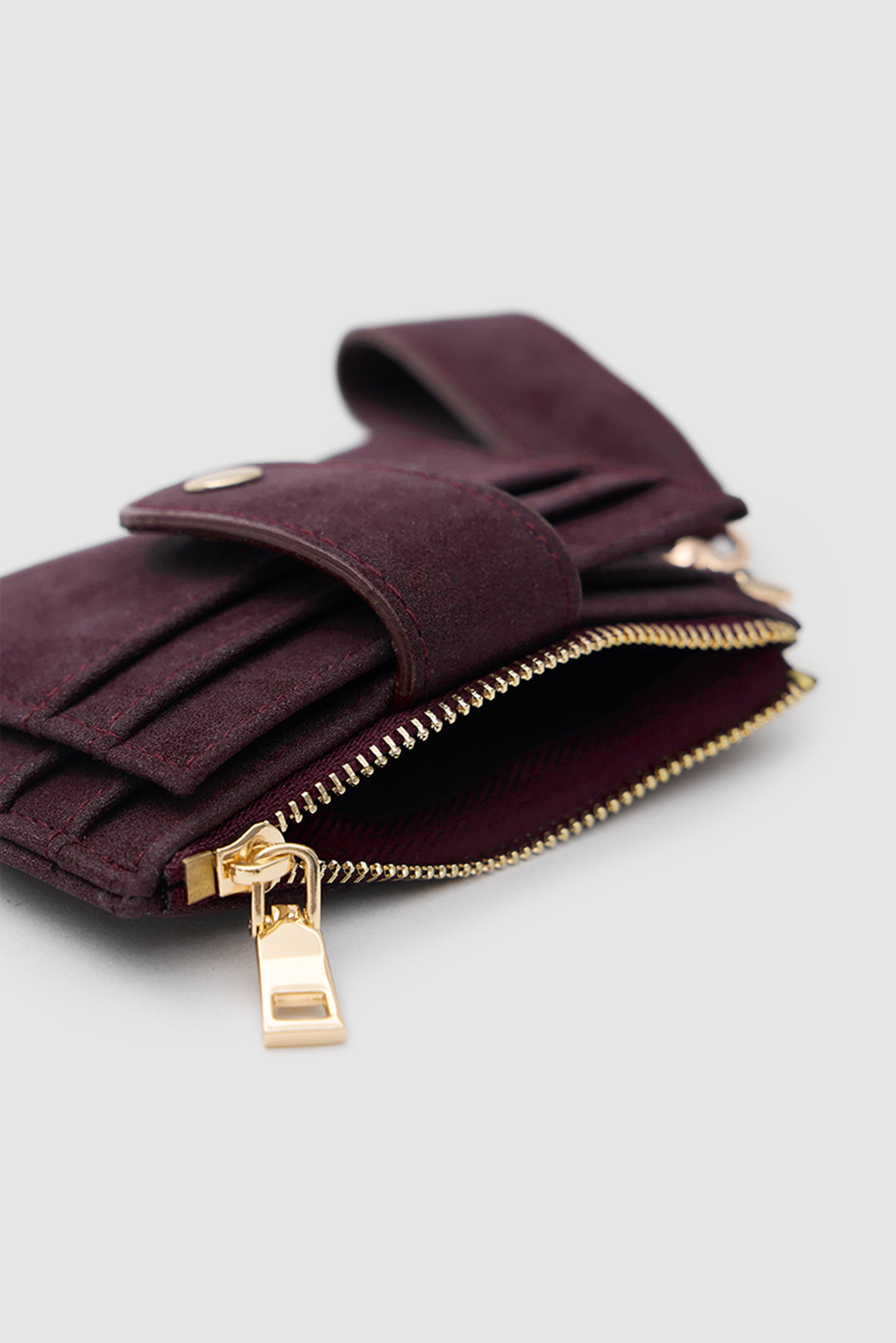 Shulebags Pike Süet Kadın Kartlık Bordo görsel 4