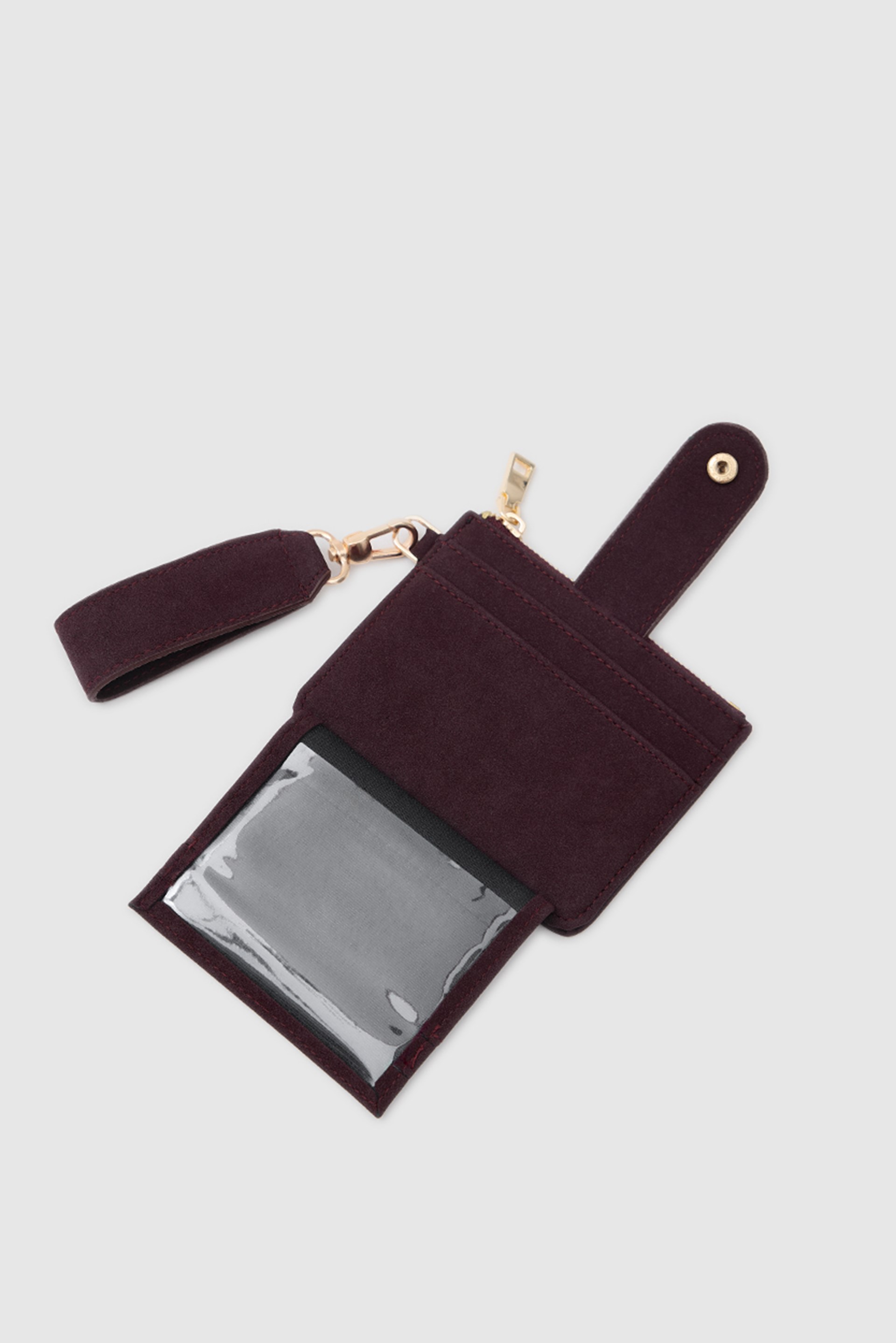 Shulebags Pike Süet Kadın Kartlık Bordo görsel 6