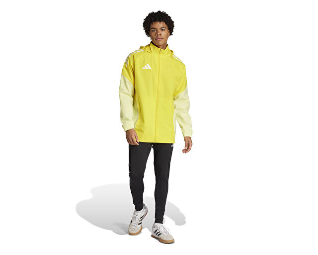 Adidas Tiro25C Aw Jkt Erkek Futbol Antrenman Yağmurluk JI8958 Sarı görsel 4