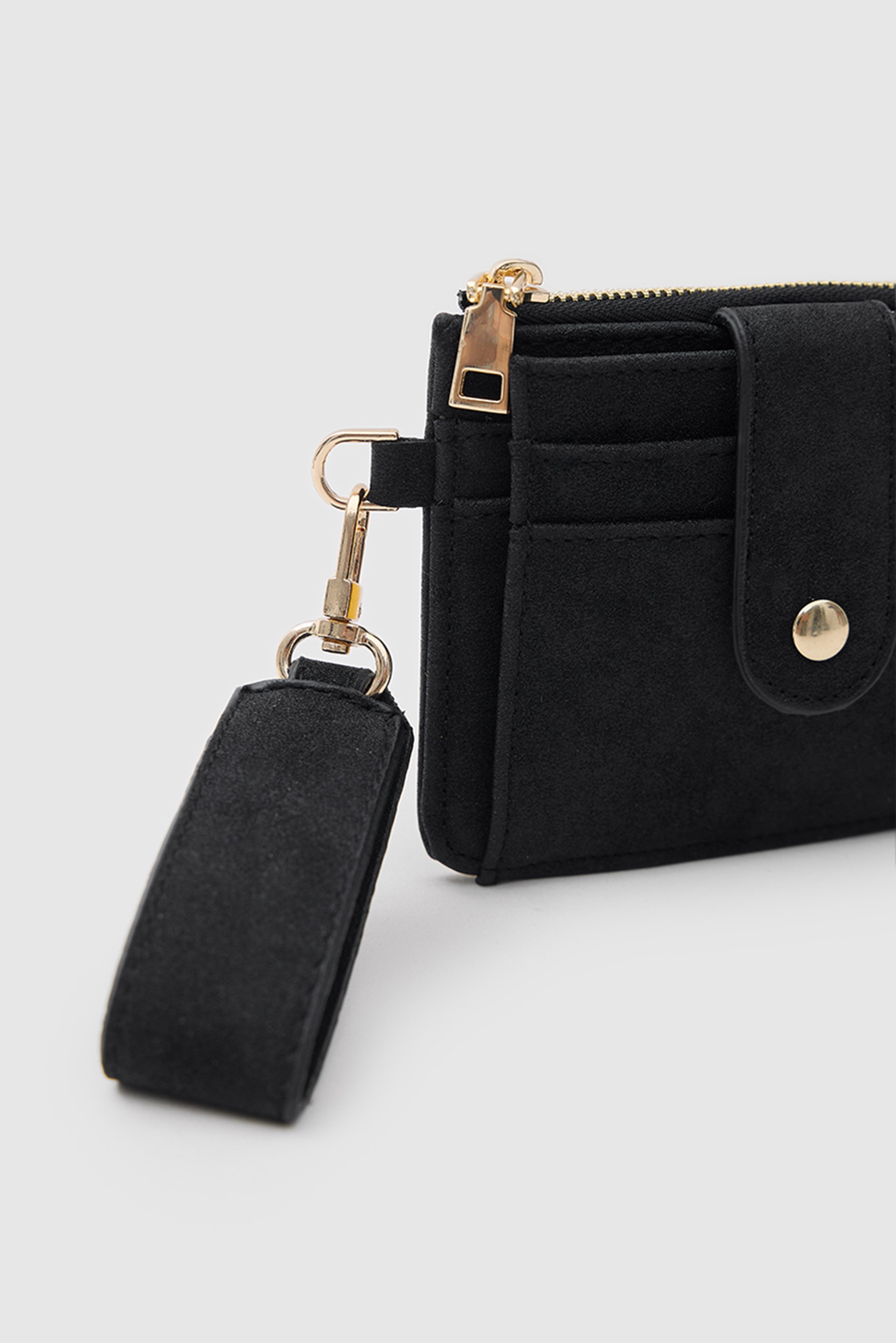 Shulebags Pike Süet Kadın Kartlık Siyah görsel 3