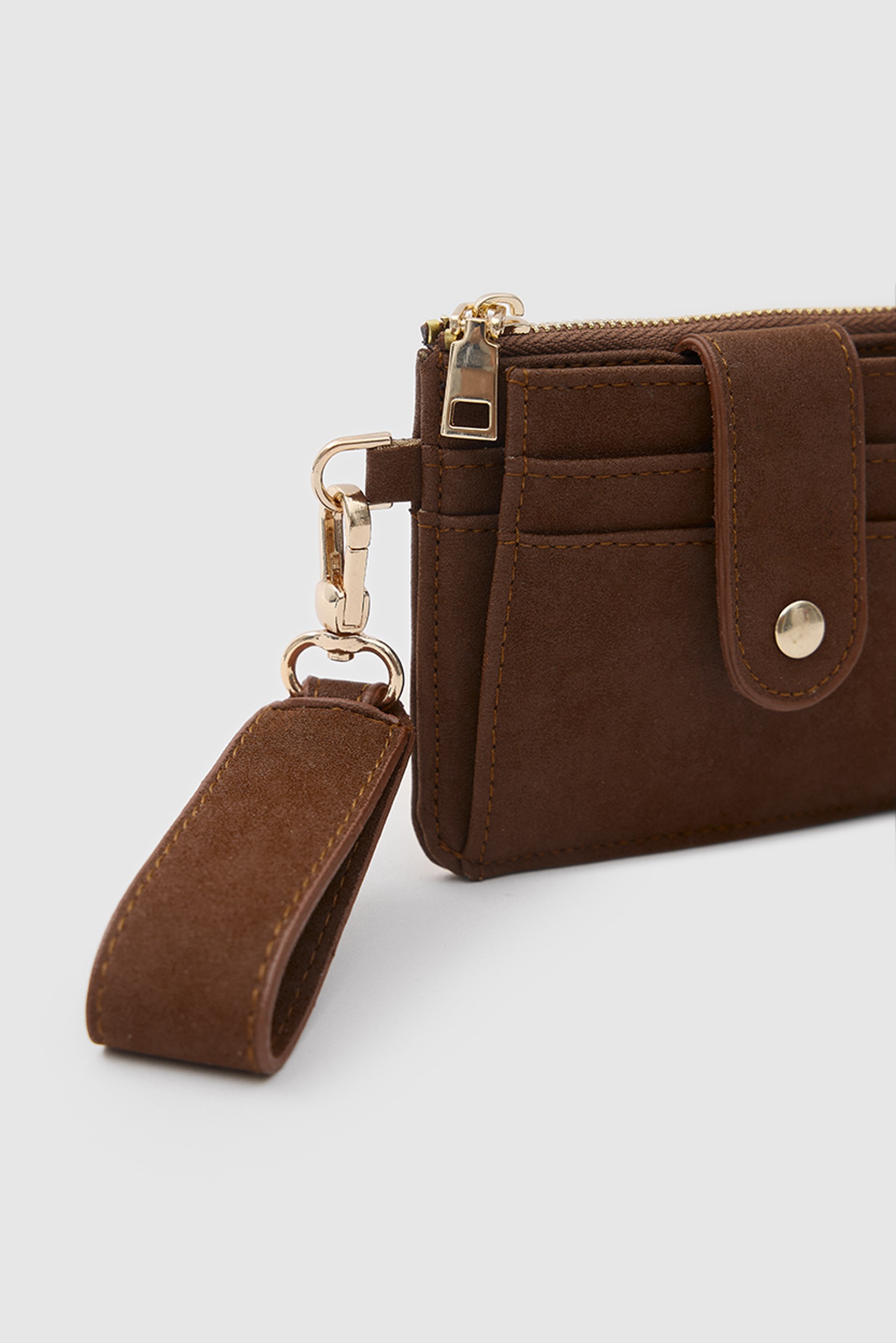 Shulebags Pike Süet Kadın Kartlık Taba görsel 3
