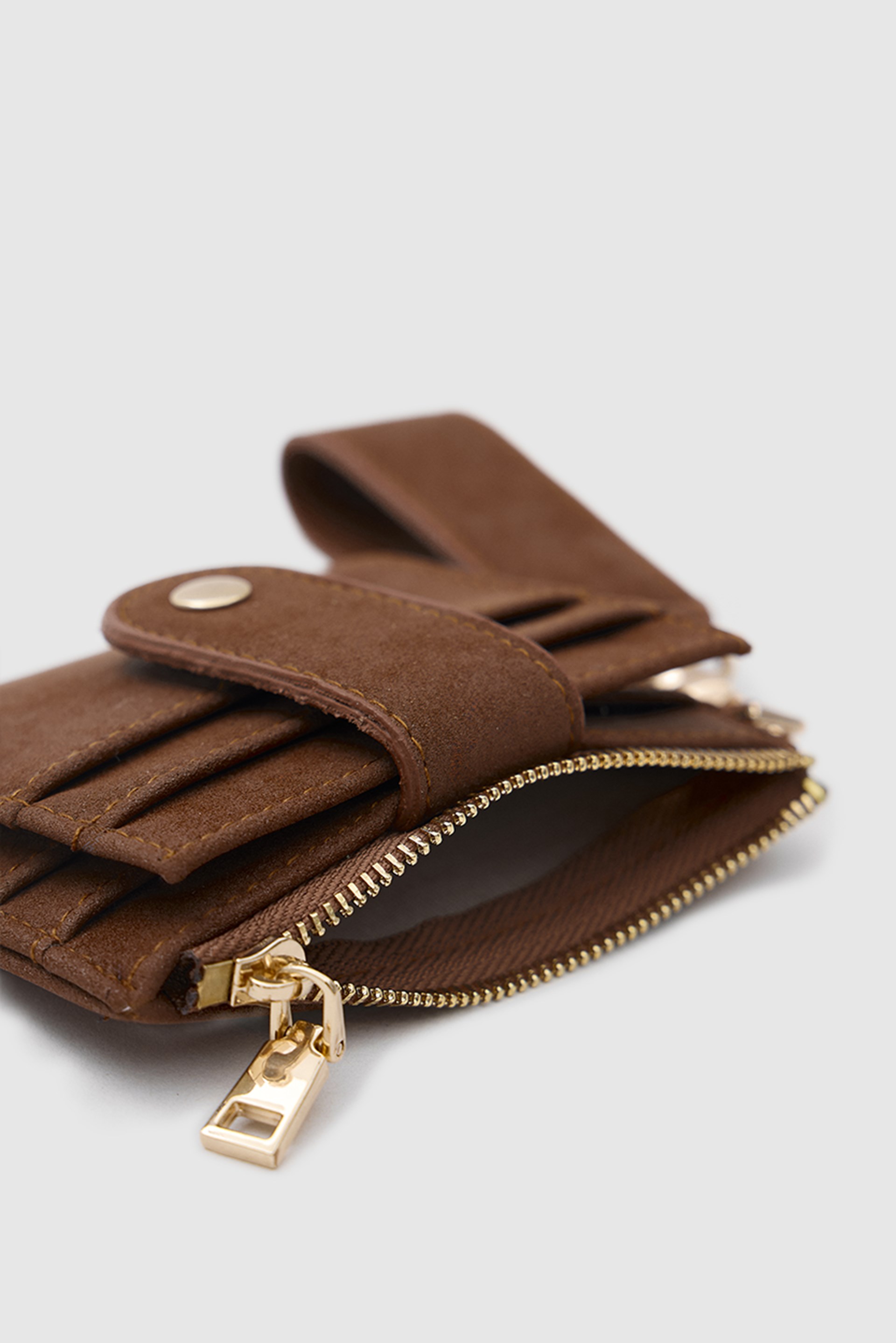 Shulebags Pike Süet Kadın Kartlık Taba görsel 4