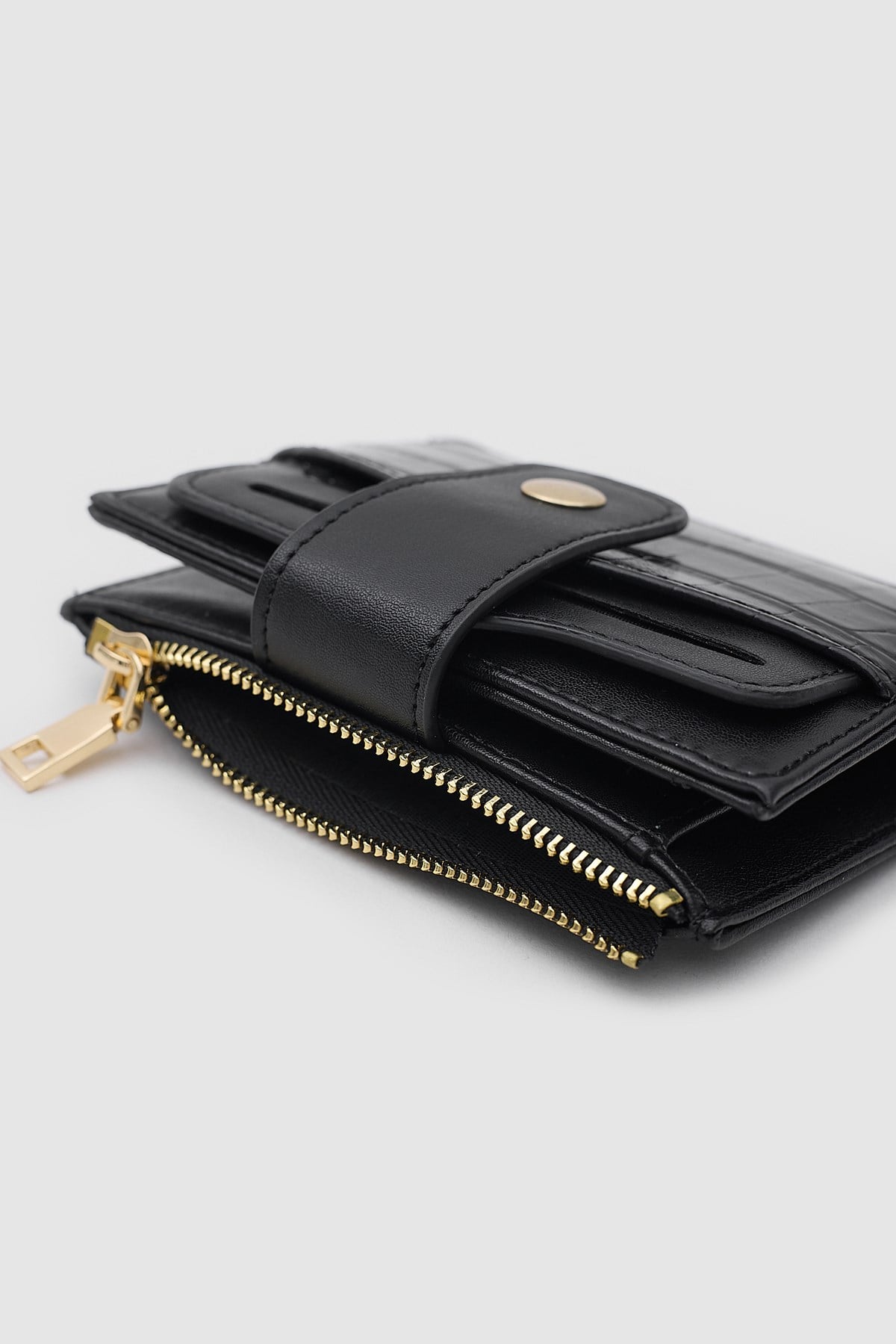 Shulebags Rosa Kroko Desenli Kadın Kartlık Siyah görsel 2