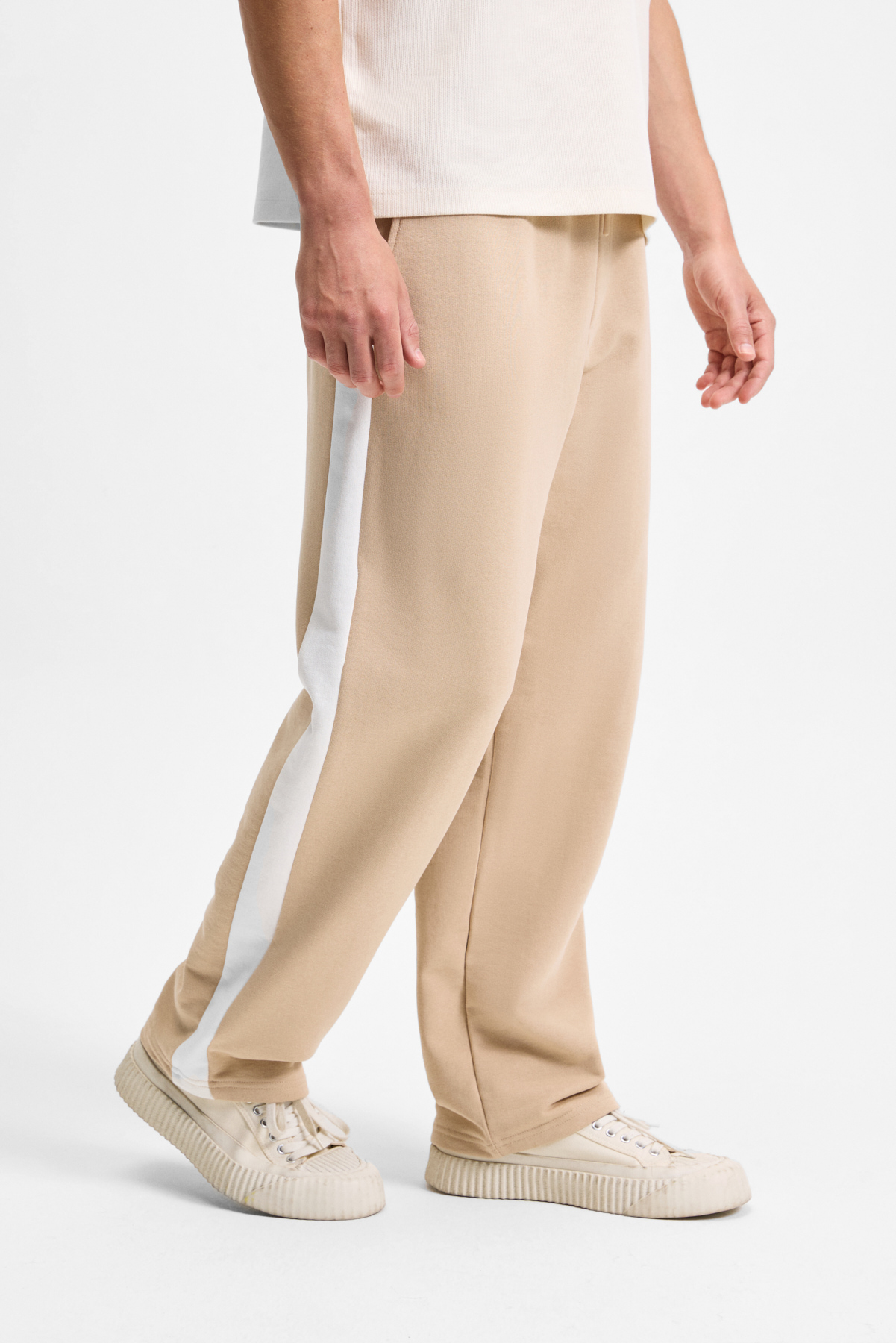 GRIMELANGE Erkek Beli Lastikli Relaxed Fit BEJ Eşofman Altı görsel 5