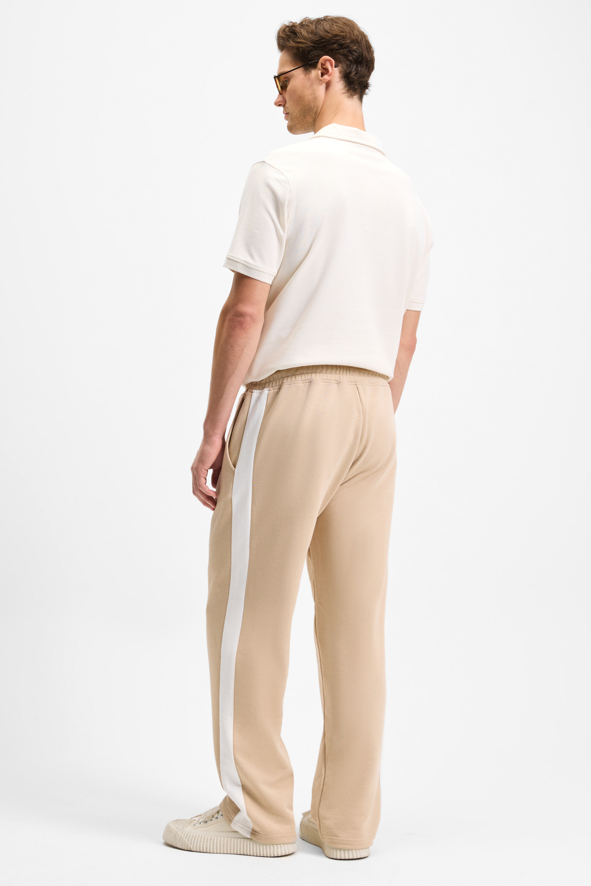 GRIMELANGE Erkek Beli Lastikli Relaxed Fit BEJ Eşofman Altı görsel 6