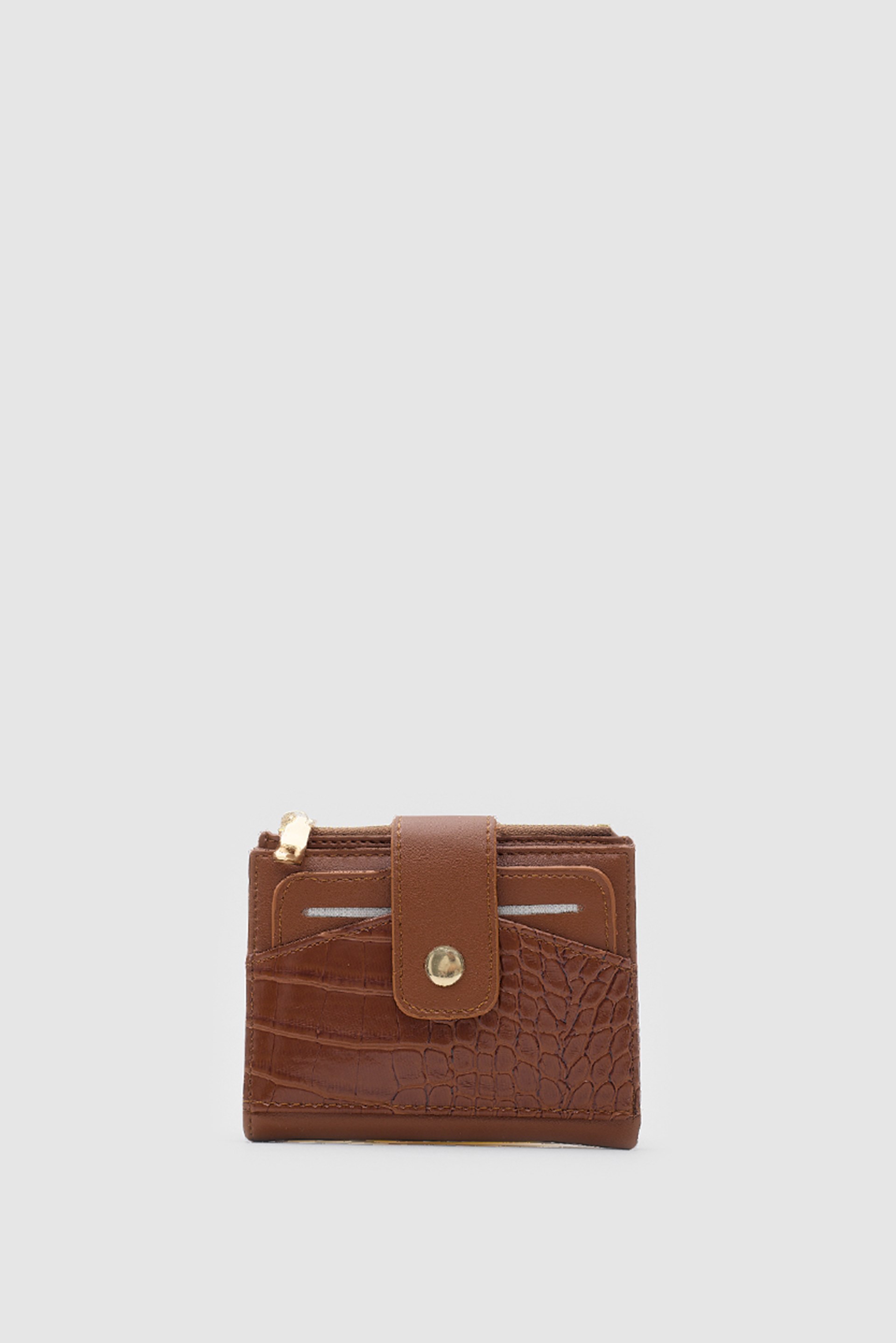 Shulebags Rosa Kroko Desenli Kadın Kartlık Taba