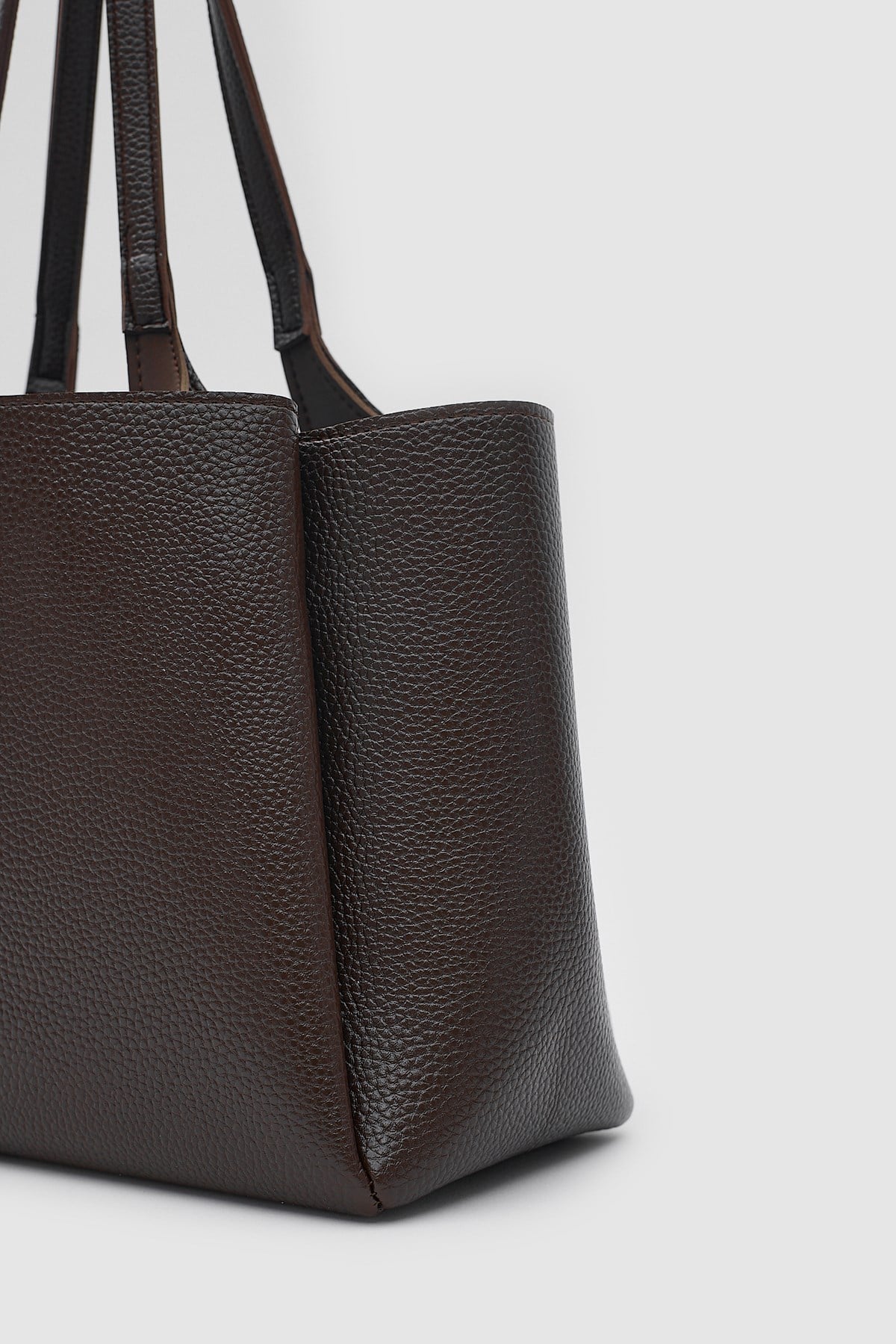 Shulebags Maksi Tote Çanta Acı Kahve görsel 3