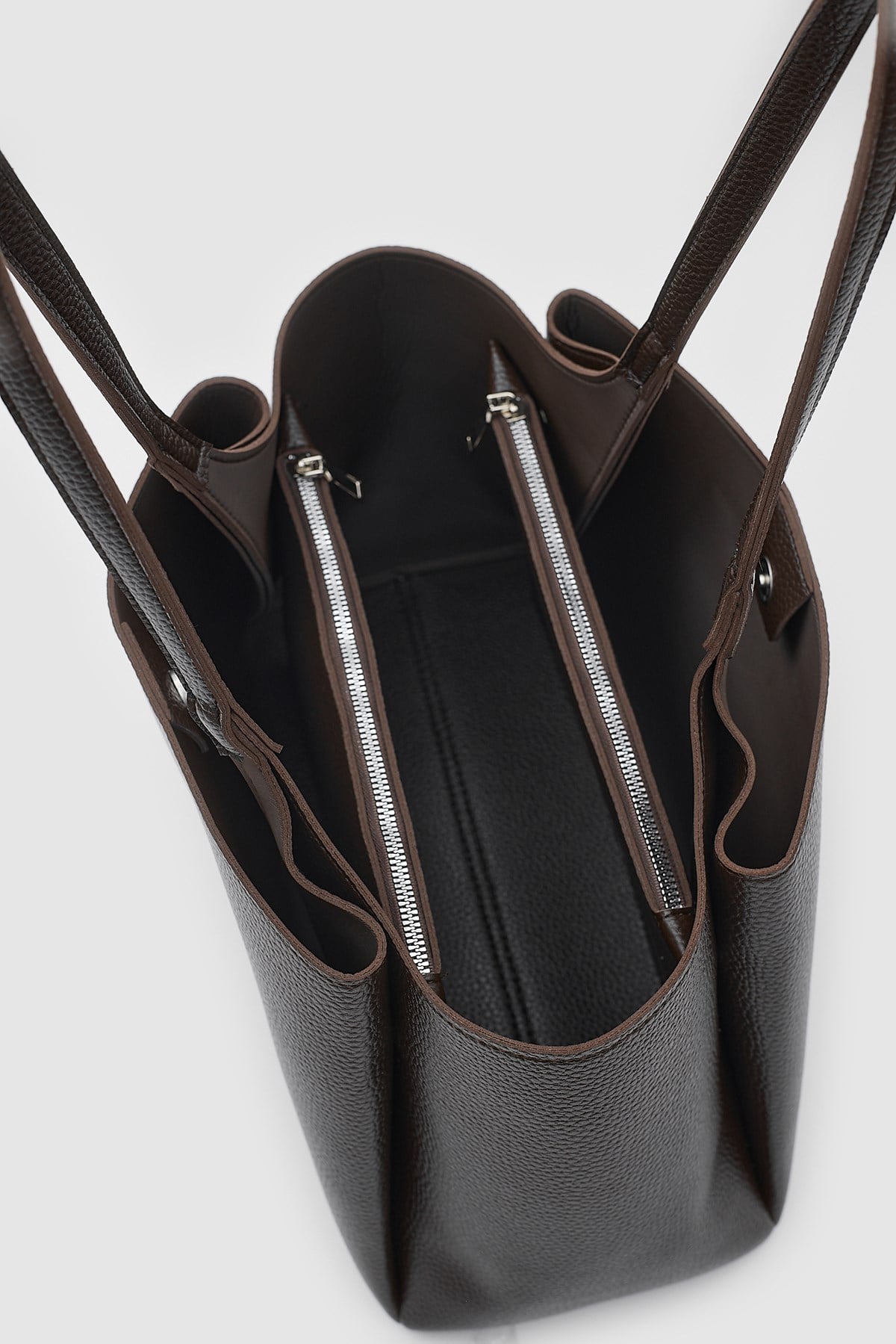 Shulebags Maksi Tote Çanta Acı Kahve görsel 5
