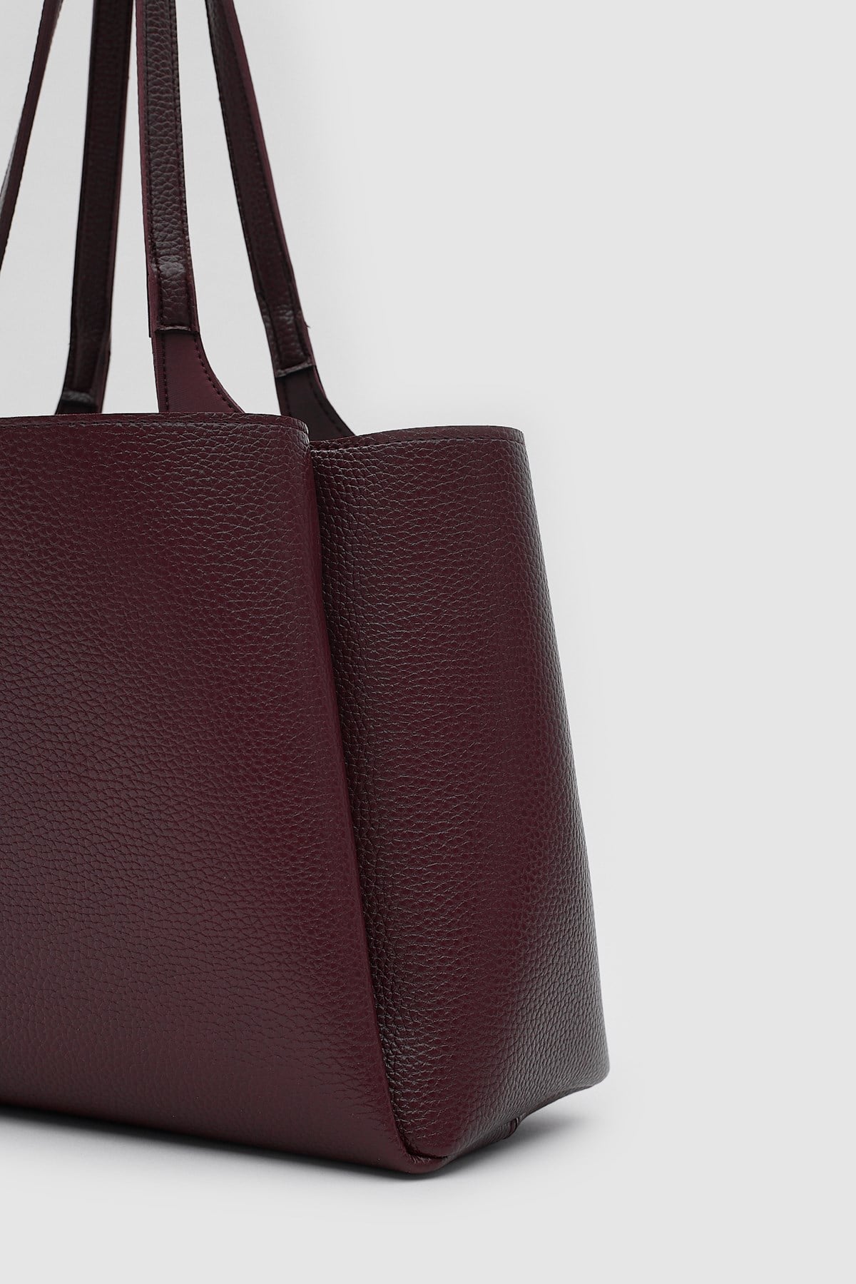 Shulebags Maksi Tote Çanta Bordo görsel 3