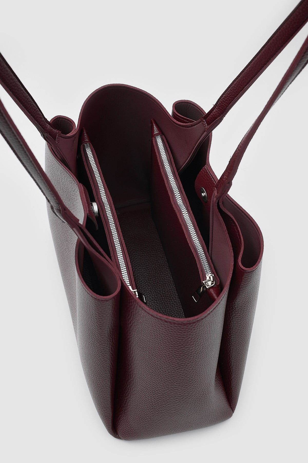 Shulebags Maksi Tote Çanta Bordo görsel 5