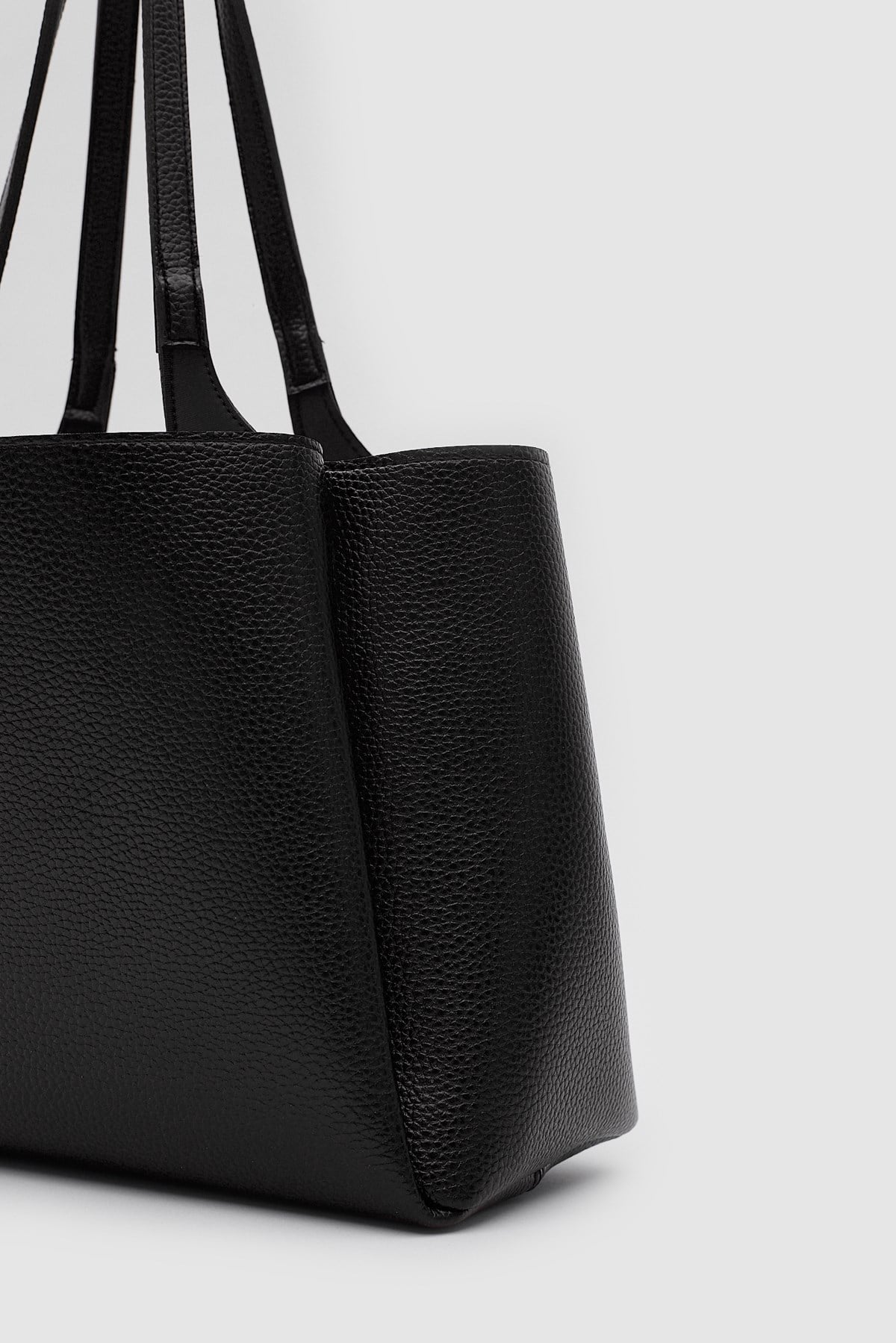 Shulebags Maksi Tote Çanta Siyah görsel 3