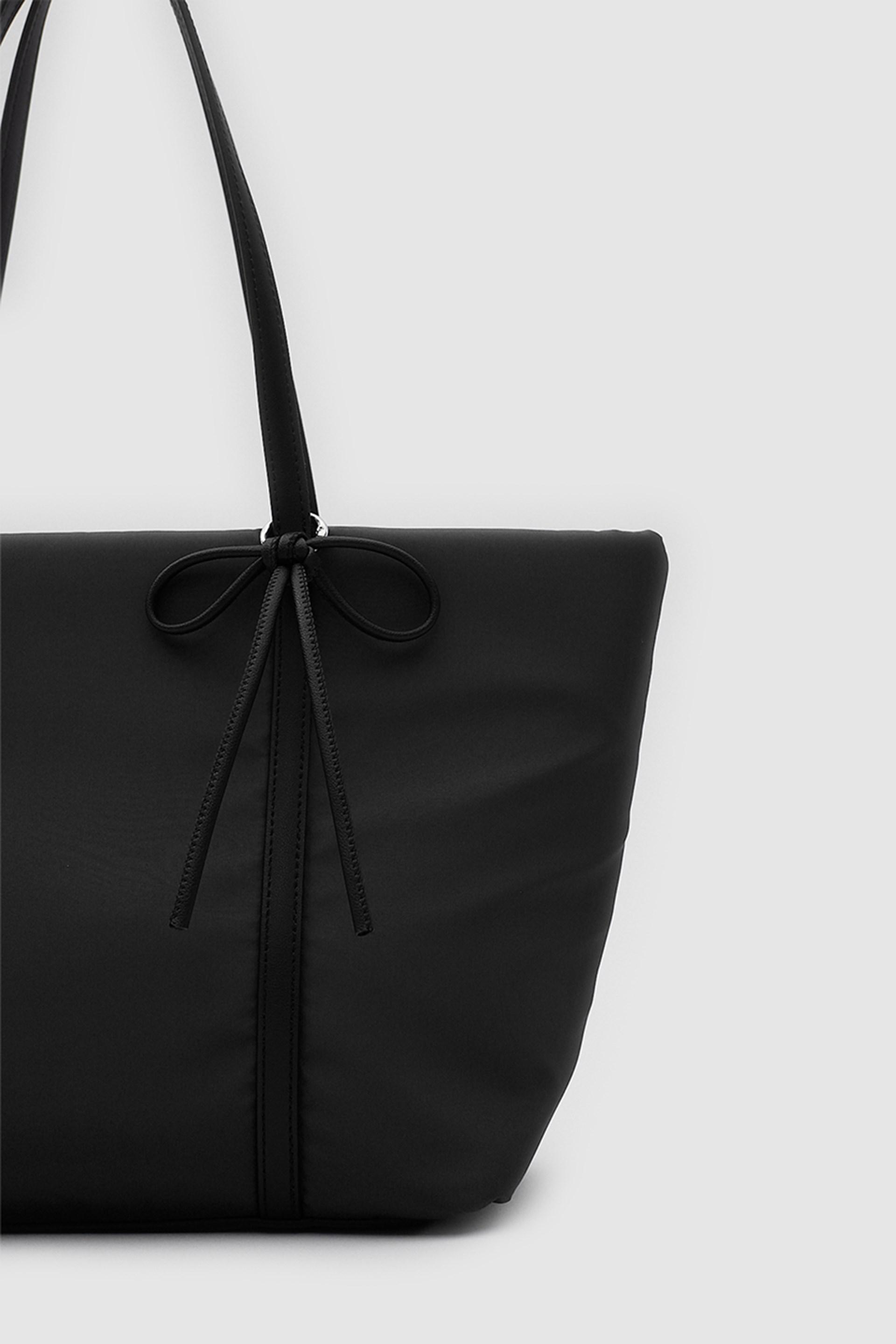 Shulebags Jersey Fiyonklu Omuz Çantası Siyah görsel 4
