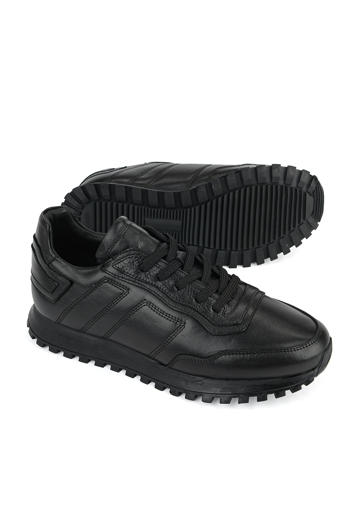 Ziya Ayakkabı Erkek Hakiki Deri Sneaker 1631026Z113 Siyah görsel 4