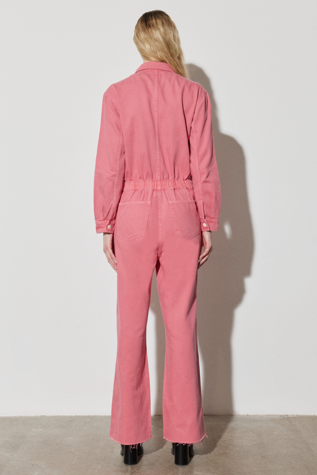 Wrangler Kick Flare Regular Fit Gömlek Yaka Geniş Paça Pembe Tulum görsel 8