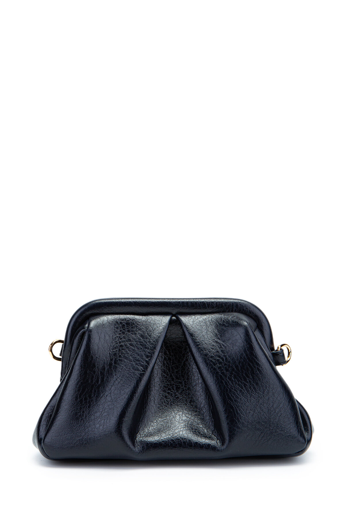 Minebag Clutch Form Uzun Askılı Degas Kadın Çapraz Çanta Lacivert