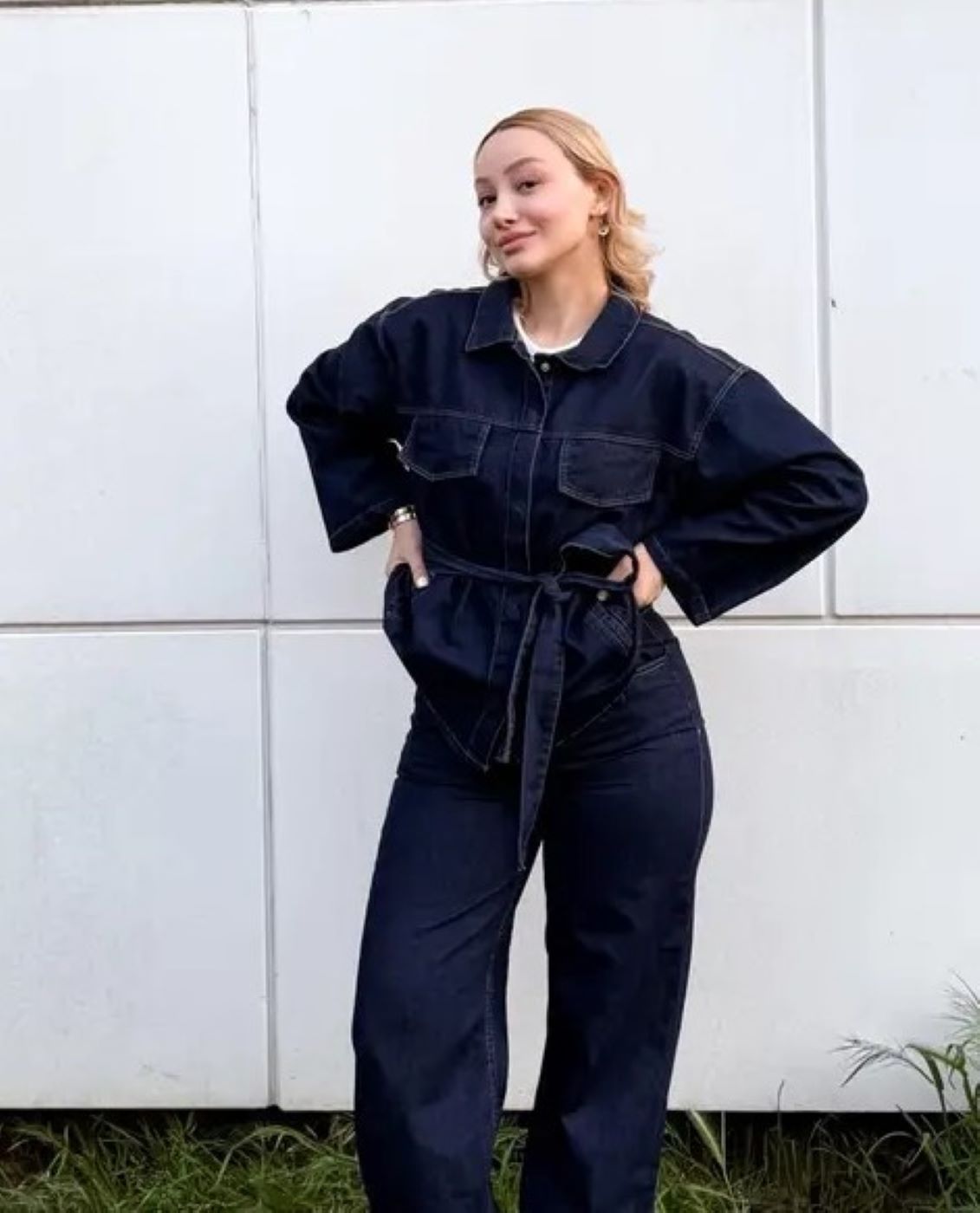 ginger love Belden Bağlamalı Denim Takım görsel 2