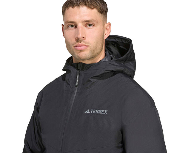 Adidas Terrex Mt 3In1 Down Erkek Outdoor Mont JV6242 Siyah görsel 4