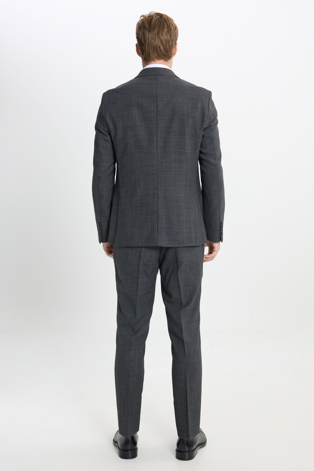 Altınyıldız Classics Erkek Antrasit Taşınabilir Torbalı Slim Fit Mono Yaka Desenli Takım Elbise görsel 8