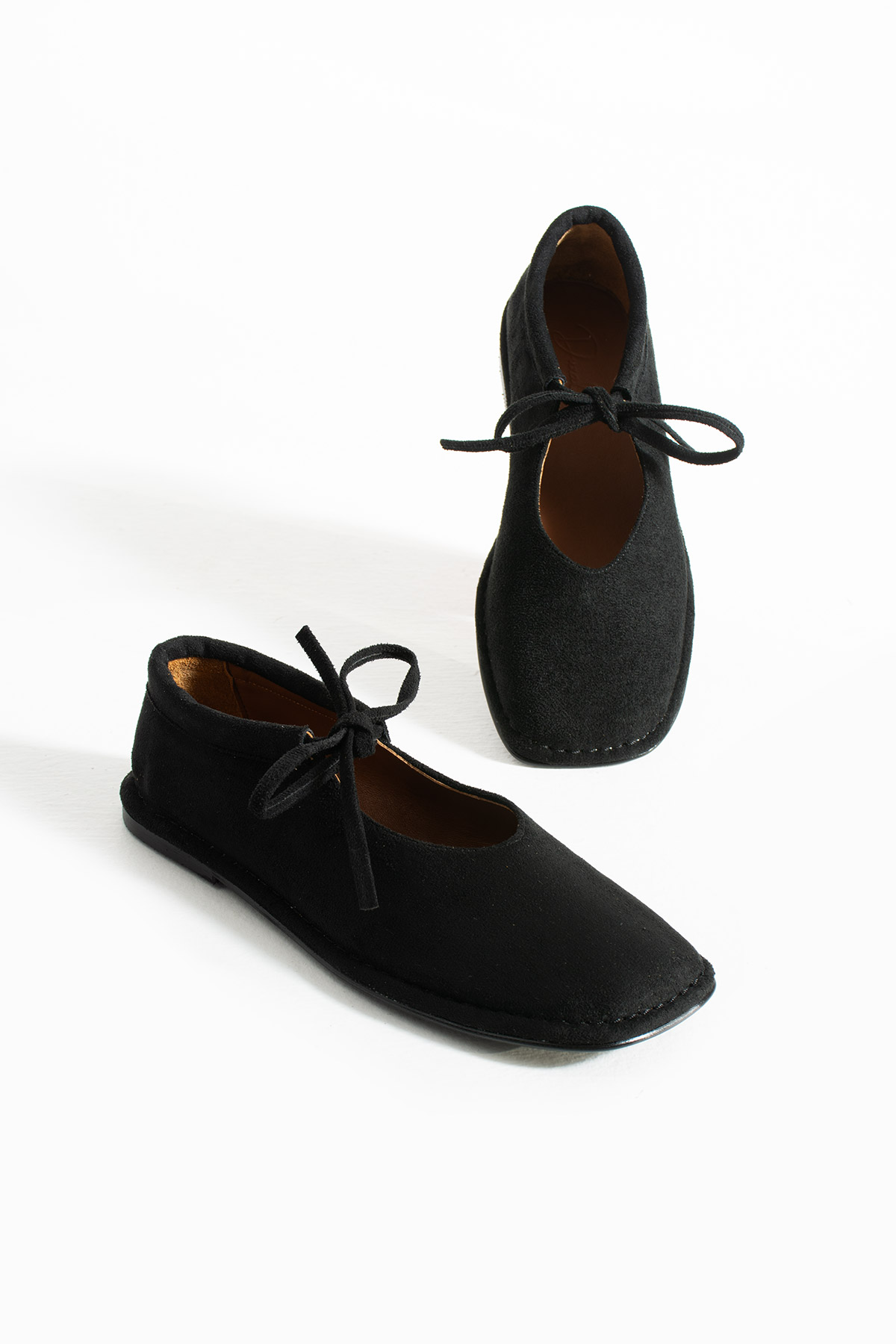 DUXAL SHOES Brendon Düğüm Detaylı Konfor Hakiki Deri İçi Bağcıklı Kadın Babet Ayakkabı görsel 2