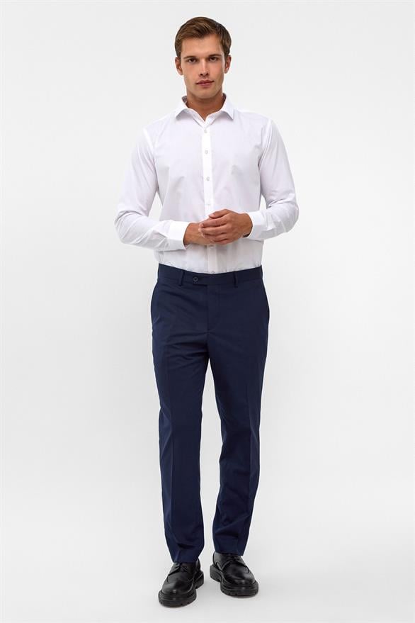 Süvari Lacivert Regular Düz Pantolon