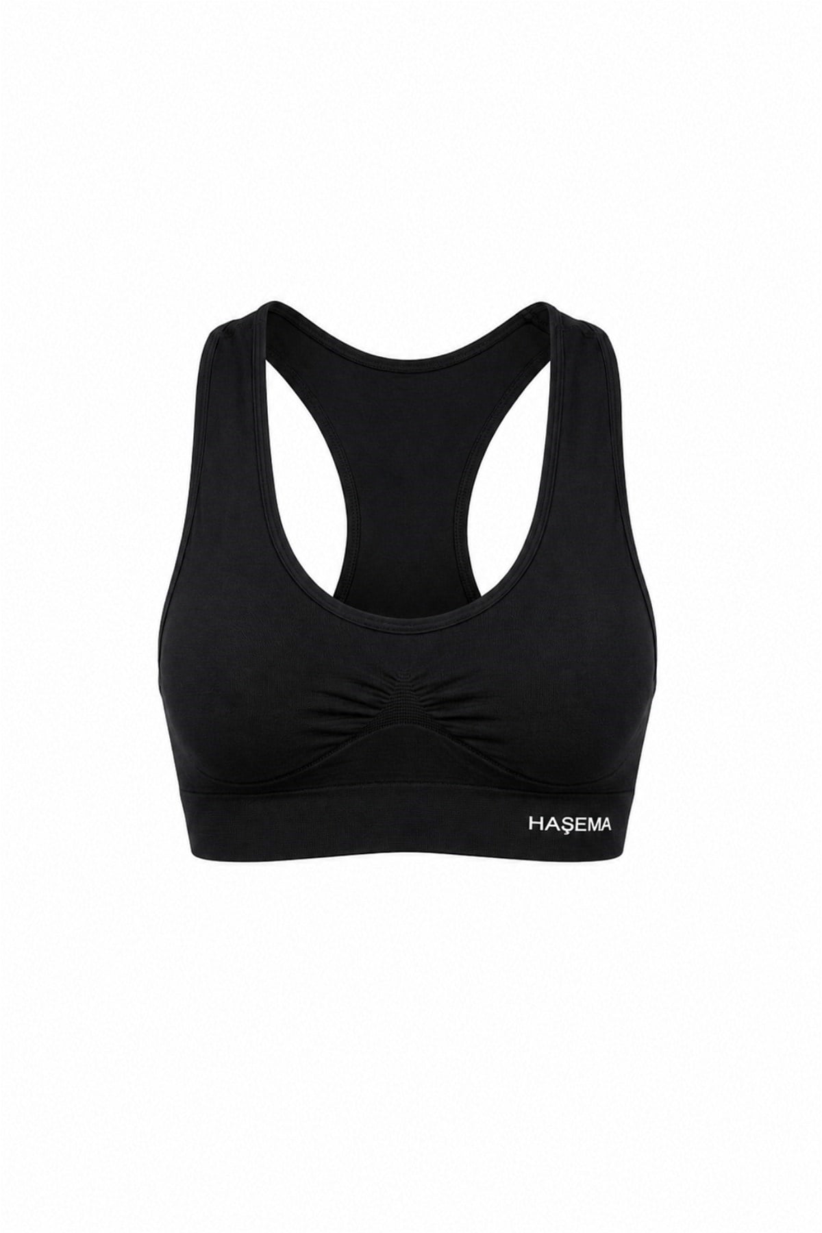 Haşema Çapraz Sırtlı Toparlayıcı Siyah Mayo İçi Spor Büstiyer 6072 görsel 2