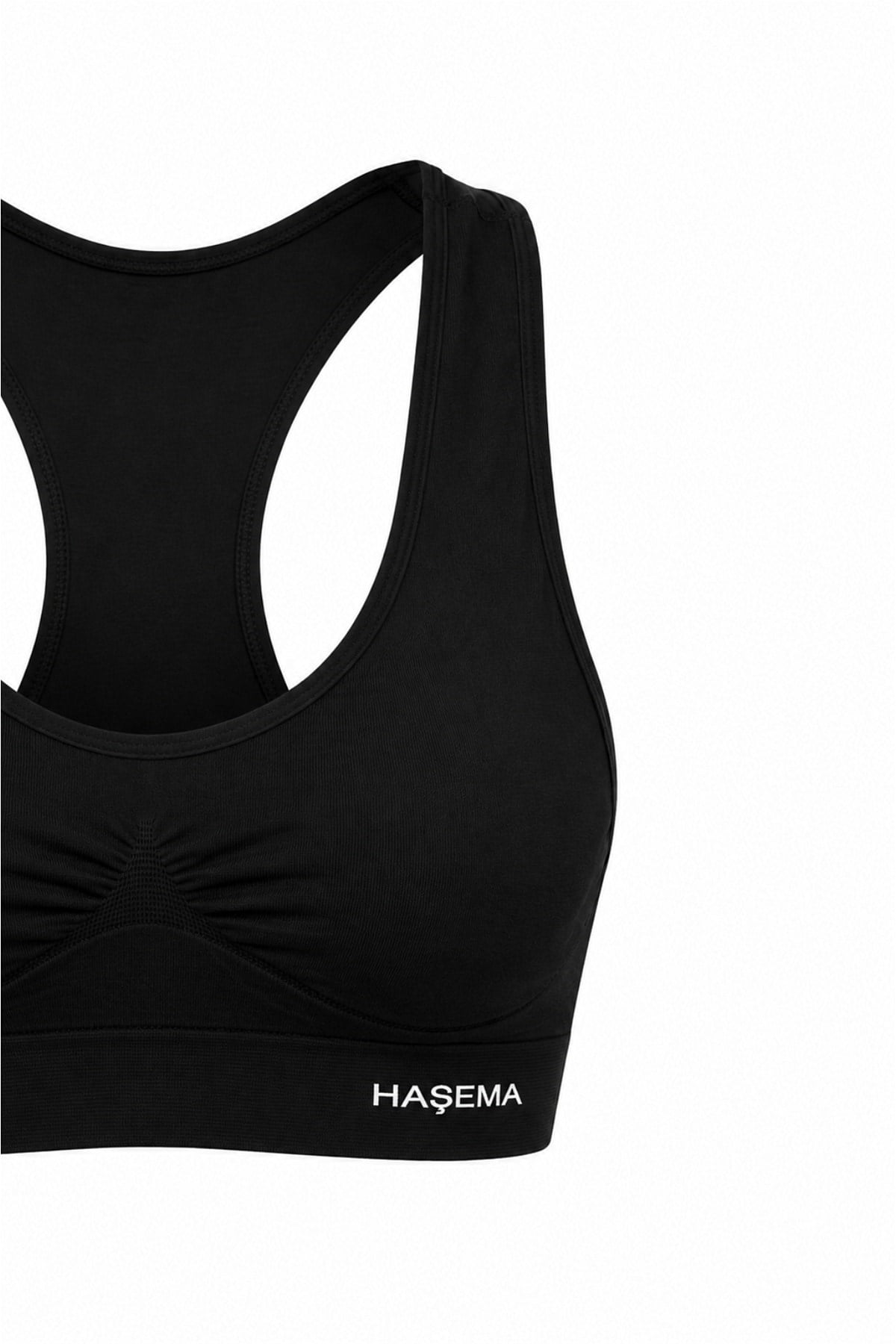 Haşema Çapraz Sırtlı Toparlayıcı Siyah Mayo İçi Spor Büstiyer 6072 görsel 3