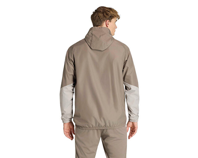 Adidas Tiro26C Aw Jkt Erkek Futbol Antrenman Yağmurluk KE9319 Kahverengi görsel 3