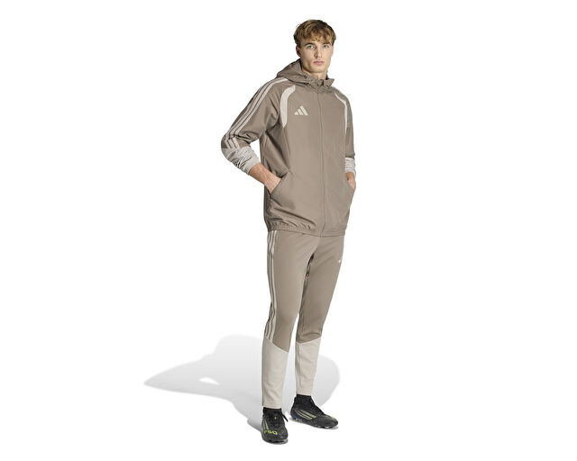 Adidas Tiro26C Aw Jkt Erkek Futbol Antrenman Yağmurluk KE9319 Kahverengi görsel 6