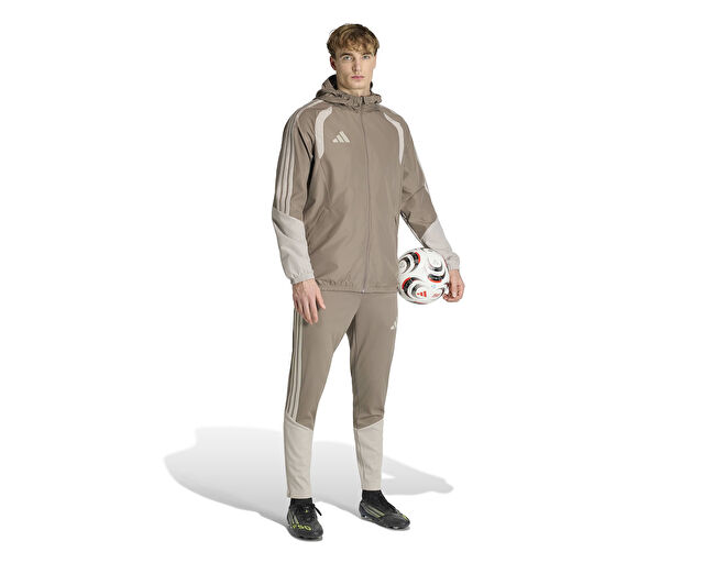 Adidas Tiro26C Aw Jkt Erkek Futbol Antrenman Yağmurluk KE9319 Kahverengi görsel 7