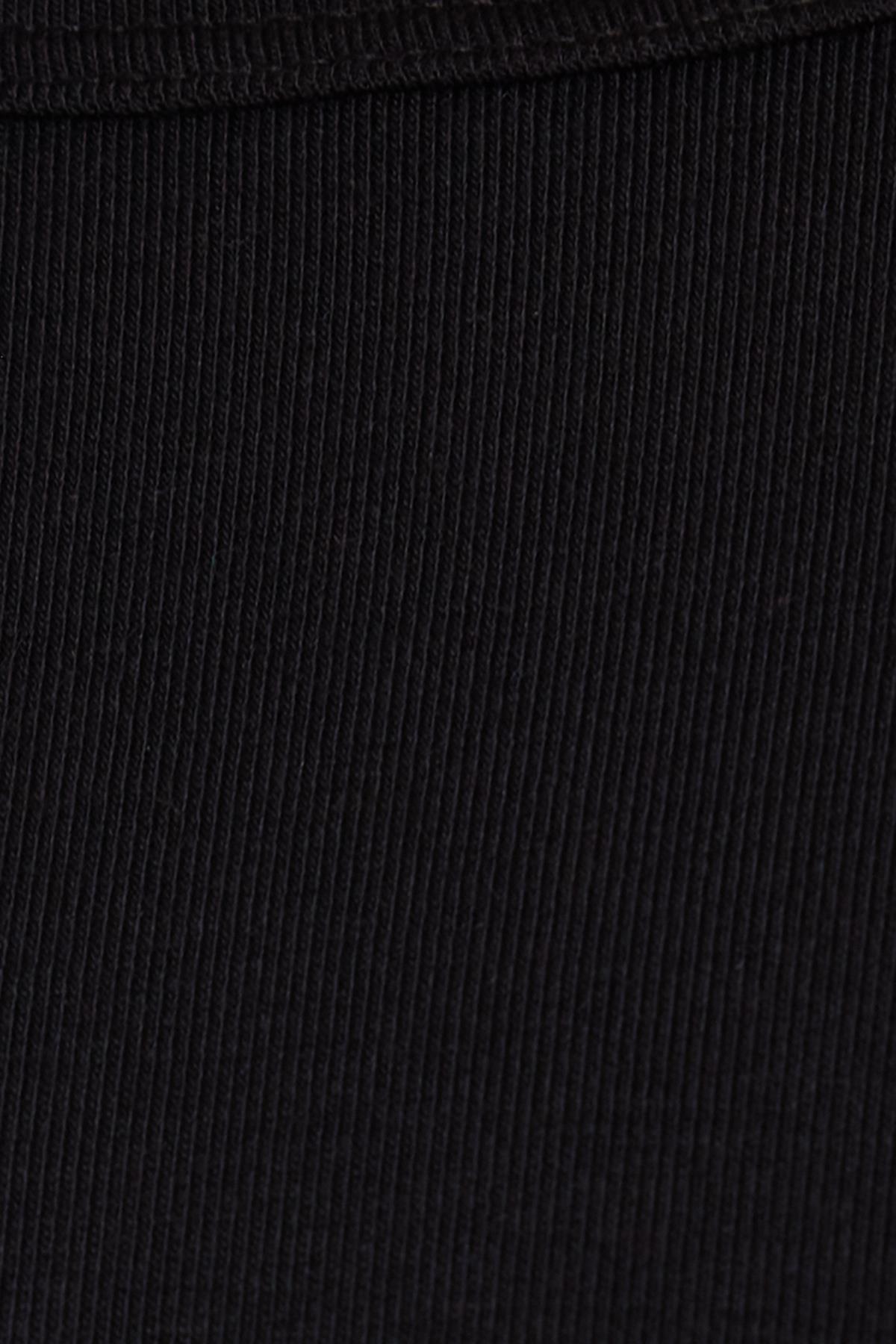 TUDORS Kadın Slim Fit Dar Kesim Bisiklet Yaka Siyah Termal Alt Üst Takım görsel 6