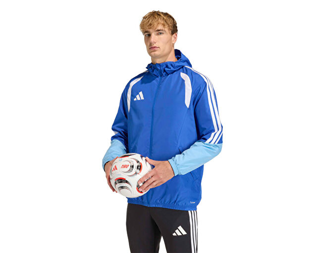 Adidas Tiro26C Aw Jkt Erkek Futbol Antrenman Yağmurluk KB0135 Mavi görsel 2