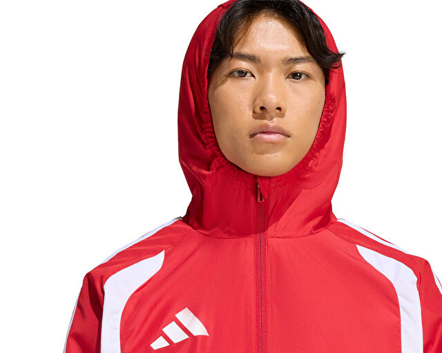 Adidas Tiro26C Aw Jkt Erkek Futbol Antrenman Yağmurluk KB0134 Kırmızı görsel 3