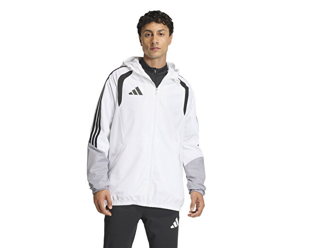 Adidas Tiro26C Aw Jkt Erkek Futbol Antrenman Yağmurluk KB0140 Beyaz