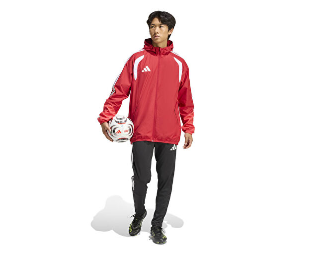 Adidas Tiro26C Aw Jkt Erkek Futbol Antrenman Yağmurluk KB0134 Kırmızı görsel 6