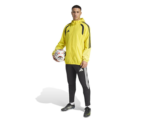 Adidas Tiro26C Aw Jkt Erkek Futbol Antrenman Yağmurluk KB0139 Sarı görsel 6