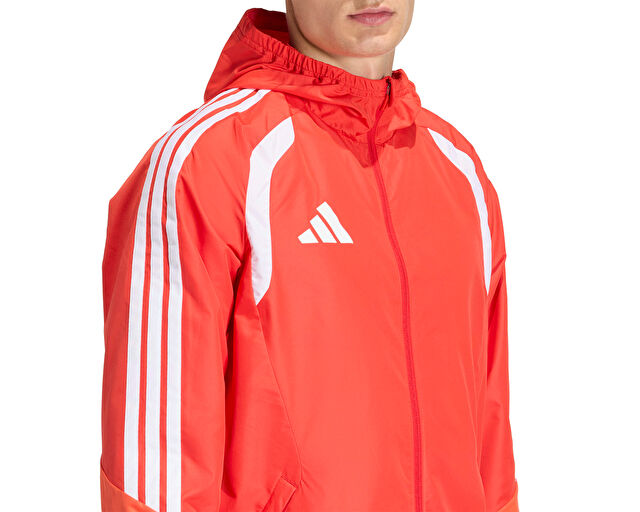Adidas Tiro26C Aw Jkt Erkek Futbol Antrenman Yağmurluk KB0142 Kırmızı görsel 4
