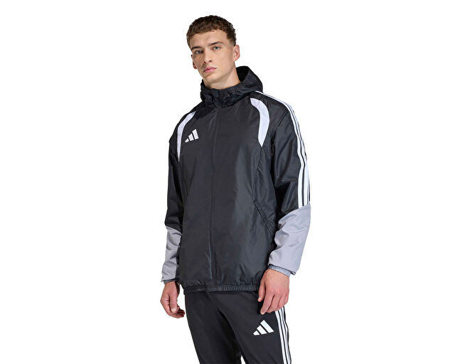 Adidas Tiro26C Aw Jkt Erkek Futbol Antrenman Yağmurluk JX4247 Siyah