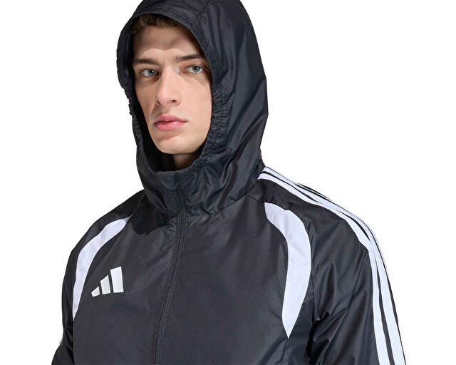 Adidas Tiro26C Aw Jkt Erkek Futbol Antrenman Yağmurluk JX4247 Siyah görsel 4